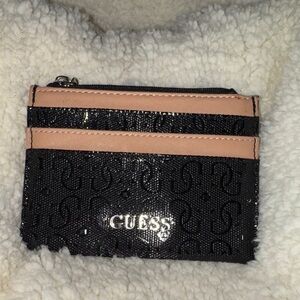 GUESS- Black and Tan Women's Card Holder